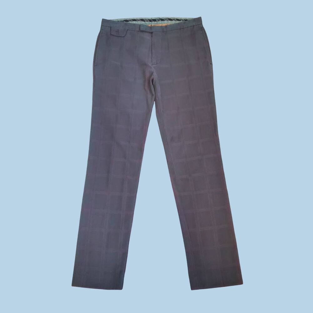 Men's Original Penguin Munsingwear Gray Burgundy Plaid Trousers